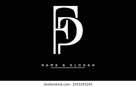 FP, PF Abstrakte Buchstaben Logo Monogramm