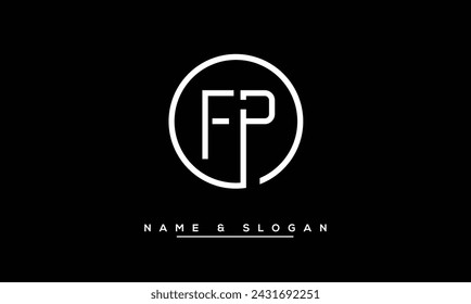 FP,  PF Abstract  Letters Logo Monogram