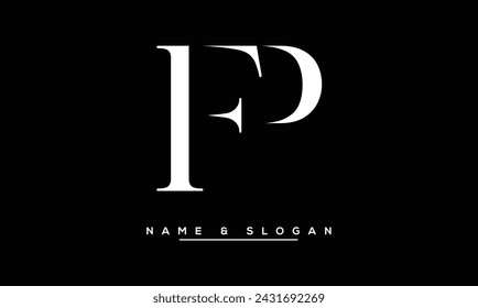 FP,  PF Abstract  Letters Logo Monogram