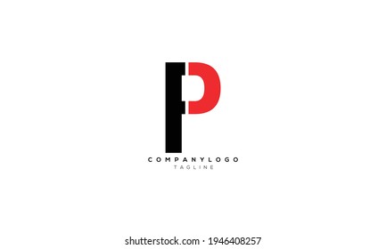 FP PF F AND P Abstract initial monogram letter alphabet logo design