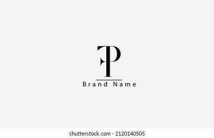 FP PF F P abstract vector logo monogram template