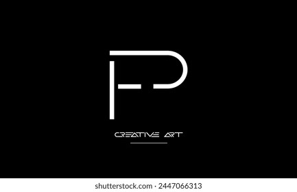 FP, PF, F, P abstract letters logo monogram