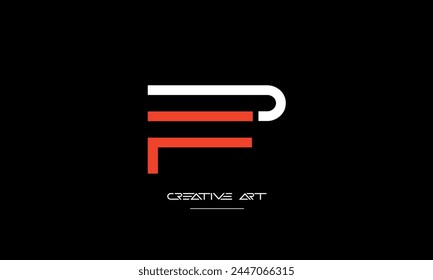FP, PF, F, P letras abstractas logo monograma