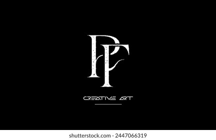 FP, PF, F, P letras abstractas logo monograma
