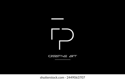 FP, PF, F, P letras abstractas logo monograma