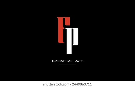 FP, PF, F, P letras abstractas logo monograma