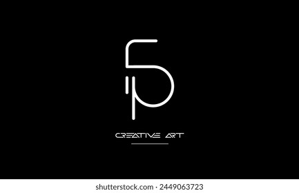 FP, PF, F, P letras abstractas logo monograma