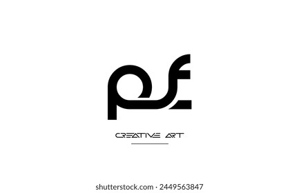 FP, PF, F, P abstract letters logo monogram