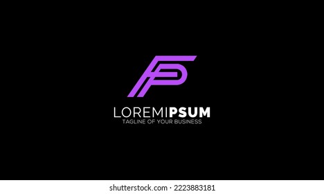 FP, PF, F, P Letters Logo design Abstract Monogram vector