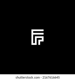 FP PF initial monogram vector icon illustration