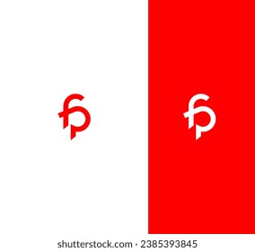 FP, elementos de plantilla de diseño de logotipo de letras PF. Logo de la letra digital abstracta moderna.