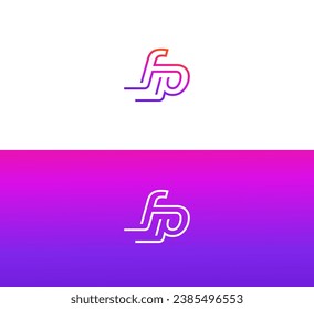FP, elementos de plantilla de diseño de logotipo de letras PF. Logo de la letra digital abstracta moderna.