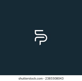 FP, PF letter logo design template elements. Modern abstract digital alphabet letter logo.