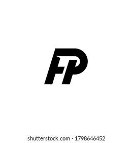 Elementos de plantilla de diseño del logotipo FP PF