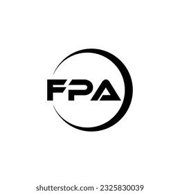FPA letter logo design in illustration. Vector logo, calligraphy designs for logo, Poster, Invitation, etc.