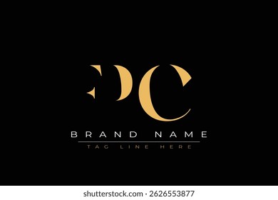 Projeto de logotipo de letra abstrata FPC. Este logotipo é desenhado por três letras abstratas.