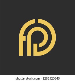 FPD Letter logo design Template Element