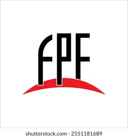 FPF letter logo design with white background in illustrator, vector logo modern alphabet font