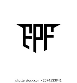 FPF letter logo design with white background in illustrator, vector logo modern alphabet font overlap style, calligraphy designs for logo, Poster, Invitation, etc.