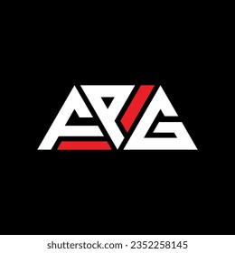 FPG triangle letter logo design with triangle shape. FPG triangle logo design monogram. FPG triangle vector logo template with red color. FPG triangular logo Simple, Elegant, and Luxurious design.