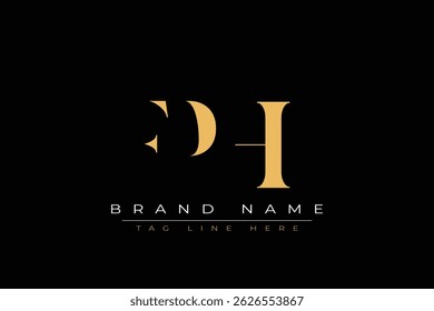 FPH abstract letter logo design. This logo is designed by three abstract letters.
