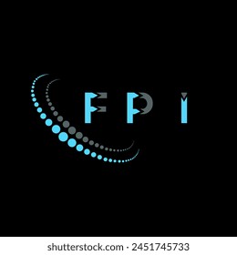 Diseño abstracto del logotipo de la letra FPI. Diseño único FPI. FPI.

