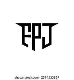 FPJ letter logo design with white background in illustrator, vector logo modern alphabet font overlap style, calligraphy designs for logo, Poster, Invitation, etc.