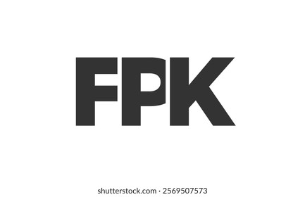 FPK logo design template with strong and modern bold text. Initial based vector logotype featuring simple and minimal typography. Trendy company identity ideal for businesses brand presence.