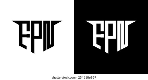 FPN letter logo design with white background in illustrator, vector logo modern alphabet font overlap style, calligraphy designs for logo, Poster, Invitation, etc.