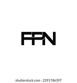 diseño del logotipo de la letra monograma de la tipografía fpn