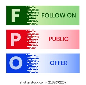FPO - follow on public offer. acronym business concept. vector illustration concept with keywords and icons. lettering illustration with icons for web banner, flyer, landing page
