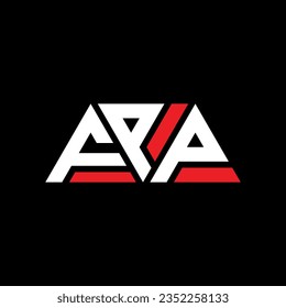 FPP Dreieck-Buchstaben Logo Design mit Dreieck-Form. FPP Dreieck Logo Design Monogramm. FPP Dreieck-Vektorlogo-Vorlage mit roter Farbe. FPP dreieckiges Logo Einfach, elegant und luxuriös.