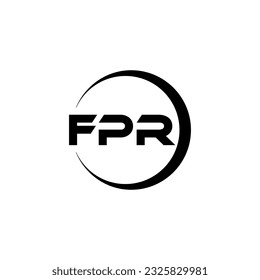 FPR letter logo design in illustration. Vector logo, calligraphy designs for logo, Poster, Invitation, etc.