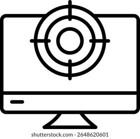 Design De Ícone De Linha Vetorial Fps