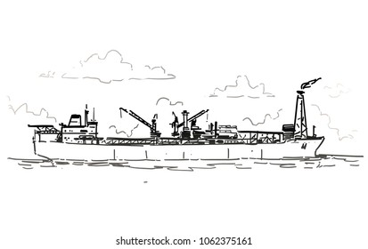 FPSO vessel sketch