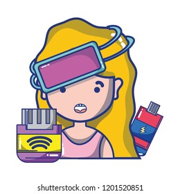 FPV goggles technology cartoons