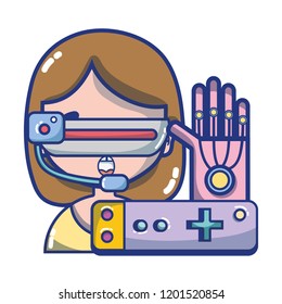 FPV goggles technology cartoons