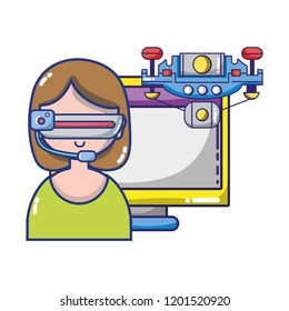 FPV goggles technology cartoons