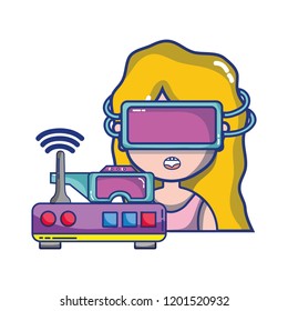 FPV goggles technology cartoons
