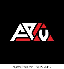 FPV triangle letter logo design with triangle shape. FPV triangle logo design monogram. FPV triangle vector logo template with red color. FPV triangular logo Simple, Elegant, and Luxurious design.