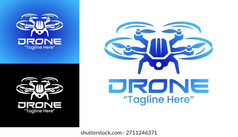 Ein FPV-fokussiertes Luftsportemblem, das Agilität und schnelle Schaltungsbewegungen für konkurrenzfähiges Drohnen-Sport-Branding betont.