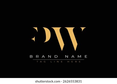 FPW abstract letter logo design. This logo is designed by three abstract letters.