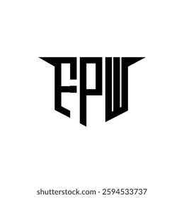 FPW letter logo design with white background in illustrator, vector logo modern alphabet font overlap style, calligraphy designs for logo, Poster, Invitation, etc.
