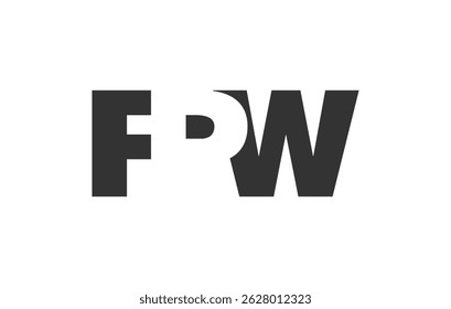 FPW logo design. Initial letter F P W bold font style for tech startups, consulting, corporate branding. Creative company name, headlines typography identity, trendy logotype. Vector illustration.