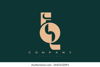 FQ Abstract Geometric Logo Design. Modern and elegant logo design with simplistic typography elements, showcasing branding excellence.