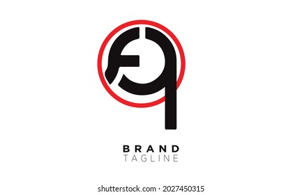 FQ Alphabet Buchstaben Initial Monogram Logo QF, F und Q