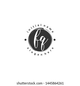 FQ Initial beauty monogram logo vector