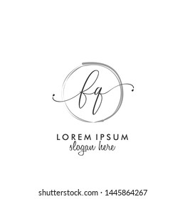 FQ Initial beauty monogram logo vector