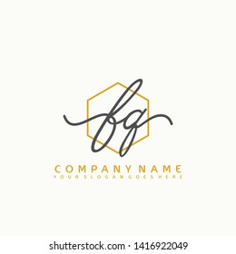 FQ Initial handwriting logo concept
