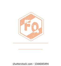 FQ  Initial Handwriting logo template vector